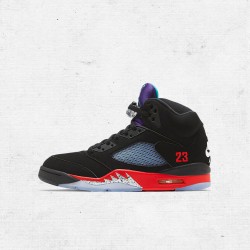 Best Jordans 5 Retro Top 3 Black Fire Red Women Men AJ5 CZ1786-001