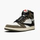 Air Jordan 1 High Og Ts Sp Travis Scott Saildark Mocha University Red Cd4487 100 Women And Men AJ1 Sneakers