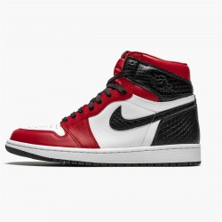 Air Jordan 1 High Retro Wmns Satin Snake Gym Redwhte Black Cd0461 601 AJ1 Women And Men Sneakers