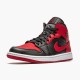 Air Jordan 1 Mid Banned 2020 554724 074 Black University Red Black Whi Women And Men AJ1 Jordan Sneakers