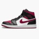 Air Jordan 1 Mid Bred Toe Blackgym Red White 554724 066 AJ1 Sneakers