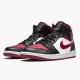 Air Jordan 1 Mid Bred Toe Blackgym Red White 554724 066 AJ1 Sneakers