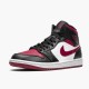 Air Jordan 1 Mid Bred Toe Blackgym Red White 554724 066 AJ1 Sneakers