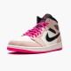 Air Jordan 1 Mid Crimson Tint Crimson Tinthyper Pink Black 852542 801 AJ1 Women And Men Sneakers