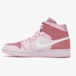 Air Jordan 1 Mid Digital Pink Digital Pinkwhite Pink Foam Sail Cw5379 600 Womens AJ1 Jordan Sneakers