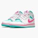 Air Jordan 1 Mid Digital Pink Womens Whitedigital Pink Aurora Gree 555112 102 AJ1 Jordan Sneakers