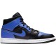 Air Jordan 1 Mid Hyper Royal Tumbled Leather 554724 077 AJ1 Women And Men Jordan Shoes