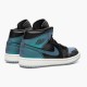 Air Jordan 1 Mid Iridescent Black Blackpale Ivory Multi Color Bq6472 009 Women And Men AJ1 Jordan Sneakers