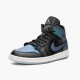 Air Jordan 1 Mid Iridescent Black Blackpale Ivory Multi Color Bq6472 009 Women And Men AJ1 Jordan Sneakers