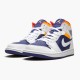 Air Jordan 1 Mid Royal Blue Laser Orange AJ1 Women And Men Sneakers 554724 131