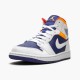 Air Jordan 1 Mid Royal Blue Laser Orange AJ1 Women And Men Sneakers 554724 131