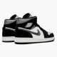 Air Jordan 1 Mid Satin Grey Toe Blackanthracite Sail 852542 011 Sneakers AJ1 Basketball Shoes