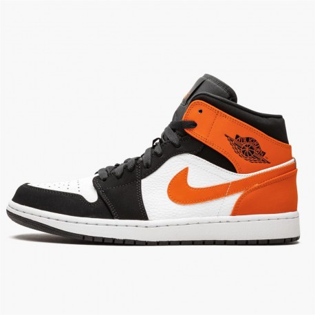 Air Jordan 1 Mid Shattered Backboard Blackwhite Starfish 554724 058 AJ1 Sneakers