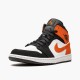 Air Jordan 1 Mid Shattered Backboard Blackwhite Starfish 554724 058 AJ1 Sneakers