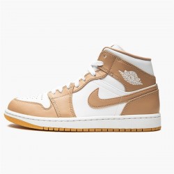 Air Jordan 1 Mid Tan Gum AJ1 Women And Men Sneakers 554724 271