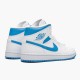 Air Jordan 1 Mid Unc University Bluewhite AJ1 Sneakers Bq6472 114