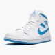 Air Jordan 1 Mid Unc University Bluewhite AJ1 Sneakers Bq6472 114