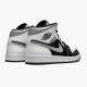 Air Jordan 1 Mid White Shadow Women And Men Blackwhite Lt Smoke Grey 554724 073 AJ1 Jordan Sneakers