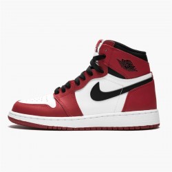 Air Jordan 1 Retro Chicago Whiteblack Varsity Red 575441 101 Women And Men AJ1 Jordan Sneakers