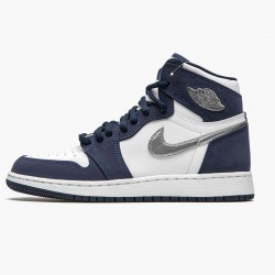 Air Jordan 1 Retro High Cojp Midnight Navy Women And Men Whitemidnight Navymetallic S Dc1788 100 AJ1 Jordan Sneakers