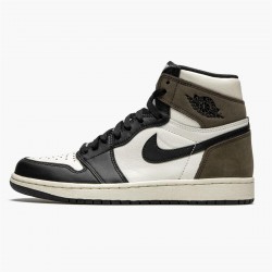 Air Jordan 1 Retro High Dark Mocha Women And Men Saildark Mocha Black Black 555088 105 AJ1 Jordan Sneakers