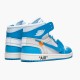 Air Jordan 1 Retro High Off White University Blue Women And Men AJ1 Shoes Aq0818 148 Whitedark Powder Blue Cone Jordan Sneakers