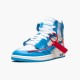 Air Jordan 1 Retro High Off White University Blue Women And Men AJ1 Shoes Aq0818 148 Whitedark Powder Blue Cone Jordan Sneakers