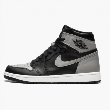 Air Jordan 1 Retro High Shadow Blackmedium Grey White 555088 013 Mens AJ1 Jordan Sneakers