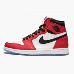 Air Jordan 1 Retro High Spider Man Origin Story Gym Redblack White Photo Blue 555088 602 Mens AJ1 Jordan Sneakers