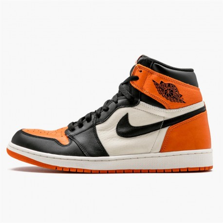 Air Jordan 1 Retro Shattered Backboard Blackstarfish Sail 555088 005 Mens AJ1 Jordan Sneakers