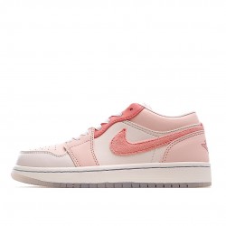 Air Jordan 1 Low Pink Grey Sneakers Dc0774 105 Women And Men AJ1 Shoes