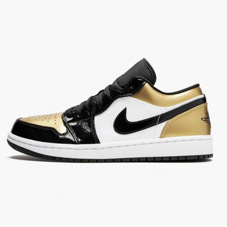 Air Jordan 1 Low Gold Toe Women And Men Cq9447 700 Blackgold Black AJ1 Jordan Sneakers