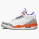 Air Jordan 3 Retro Knicks Women And Men 136064 148 Whiteold Royal University Ora AJ3 Jordan Sneakers