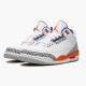 Air Jordan 3 Retro Knicks Women And Men 136064 148 Whiteold Royal University Ora AJ3 Jordan Sneakers