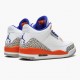 Air Jordan 3 Retro Knicks Women And Men 136064 148 Whiteold Royal University Ora AJ3 Jordan Sneakers