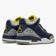 Air Jordan 3 Retro Michigan Mens AJ3 820064 Blackuniversity Gold Cement G AJ3 Jordan Sneakers