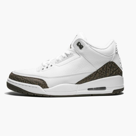 Air Jordan 3 Retro Mocha Women And Men 136064 122 Whitechromedark Mocha AJ3 Jordan Sneakers