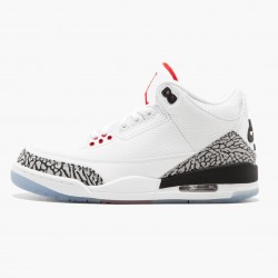 Air Jordan 3 Retro Nrg Mocha Mens 923096 101 Whitefire Red Cement Grey AJ3 Jordan Sneakers