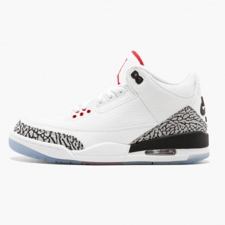 Air Jordan 3 Retro Nrg Mocha Mens 923096 101 Whitefire Red Cement Grey AJ3 Jordan Sneakers