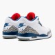 Air Jordan 3 Retro Og True Blue Mens 854262 106 Whitefire Red True Blue AJ3 Jordan Sneakers