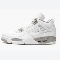 Air Jordan 4 Retro White Oreo 2021 Ct8527 100 Whitetech Grey Black Fire Red Women And Men Sneakers