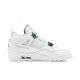 Air Jordan 4 Retro Metallic Green Women And Men Ct8527 113 Whitemetallic Silver Pine Gre AJ4 Jordan Sneakers