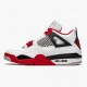 Air Jordan 4 Retro Og Fire Red 2020 Mens Jordan Sneakers Whitefire Red Black Tech Grey Dc7770 160