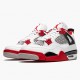 Air Jordan 4 Retro Og Fire Red 2020 Mens Jordan Sneakers Whitefire Red Black Tech Grey Dc7770 160