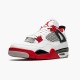 Air Jordan 4 Retro Og Fire Red 2020 Mens Jordan Sneakers Whitefire Red Black Tech Grey Dc7770 160