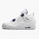 Air Jordan 4 Retro Pure Money Women And Men 308497 100 Whitemetallic Silver AJ4 Jordan Sneakers