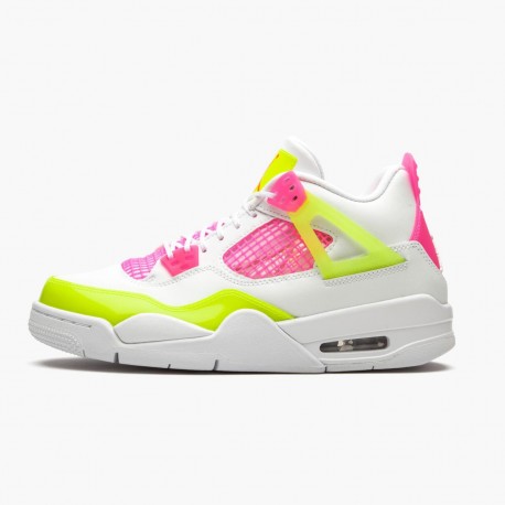 Air Jordan 4 Retro White Lemon Pink Women And Men Cv7808 100 Whitelemon Venompink Blast AJ4 Jordan Sneakers