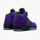 Air Jordan 5 Retro Alternate Grape Mens Grape Iceblack Clear New Emer 136027 500 AJ5 Jordan Sneakers