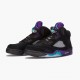 Air Jordan 5 Retro Black Grape Women And Men Blacknew Emerald Grape Ice 136027 007 AJ5 Jordan Sneakers