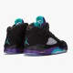 Air Jordan 5 Retro Black Grape Women And Men Blacknew Emerald Grape Ice 136027 007 AJ5 Jordan Sneakers